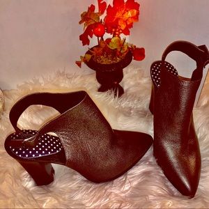 Women’s Leather Bronze Sling back Shoes